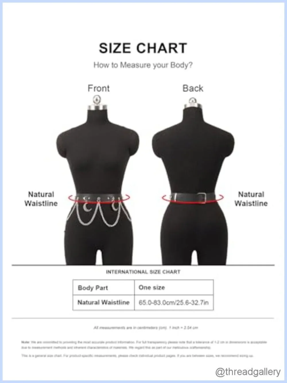 Adjustable Chain Waist Belt Faux Leather Strap Moon Charm Punk Gothic